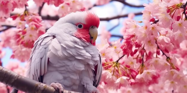 Beaux oiseaux perchés sur une branche d'arbre