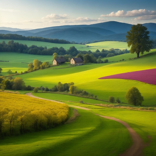 Photo beaux paysages de campagne