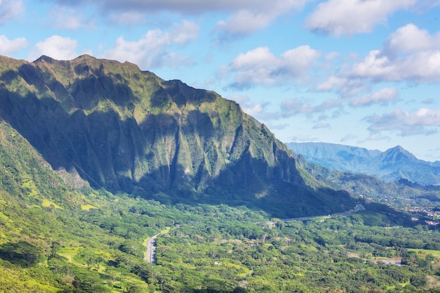 Beaux paysages sur l'île d'Oahu, Hawaï