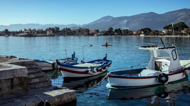 Beaux paysages italiens, plage de Mondello, Palerme, Sicile