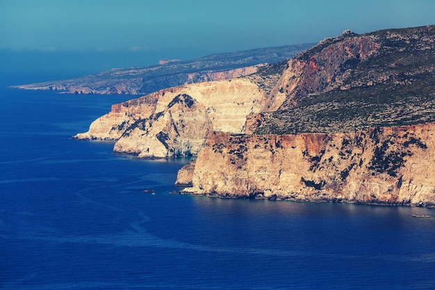 Beaux paysages marins sur l'île de Zakynthos en Grèce