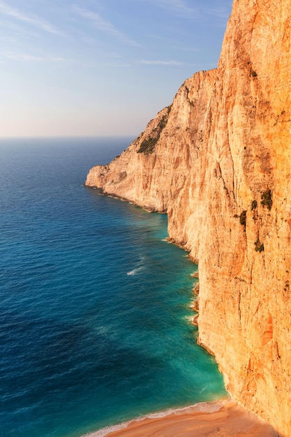 Beaux paysages marins sur l'île de Zakynthos en Grèce