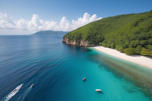 Beaux paysages de la mer et de l'océan pour les voyages de loisirs et les vacances