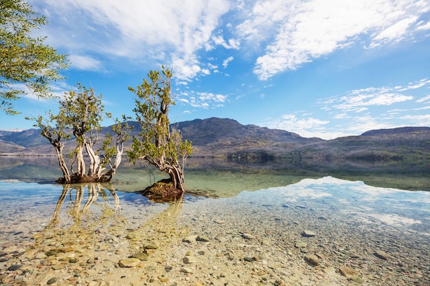 Beaux paysages de montagne en Patagonie. Lac des montagnes en Argentine, en Amérique du Sud.