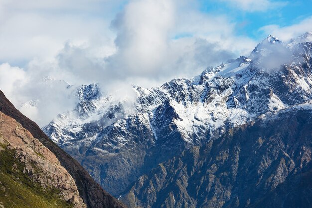 Beaux paysages naturels dans le parc national du mont Cook, île du Sud, Nouvelle-Zélande