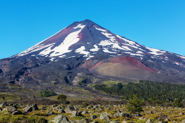 Beaux paysages volcaniques au Chili, en Amérique du Sud