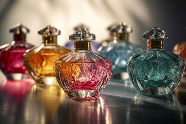 De beaux pots de verre pour le parfum AI générative