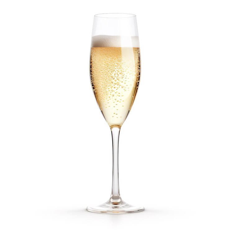 Photo de beaux verres de champagne décoratifs isolés sur fond blanc