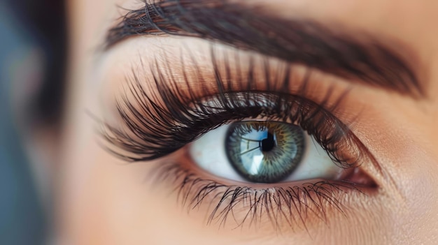 Beaux yeux féminins avec de longs cils