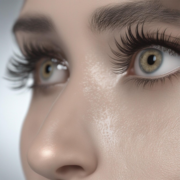 Beaux yeux gris générés par IA