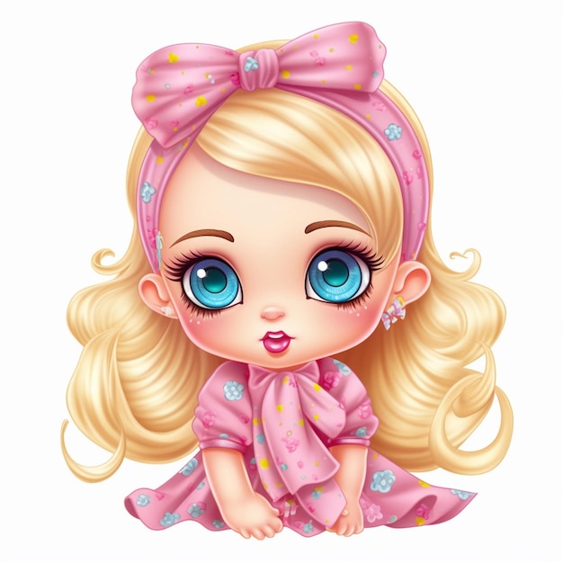 bébé_beautiful_berbie fille_clipart_sublimation