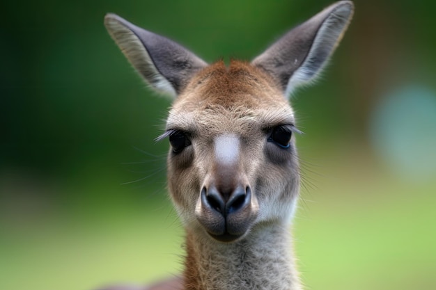 Un bébé cerf regarde la caméra.