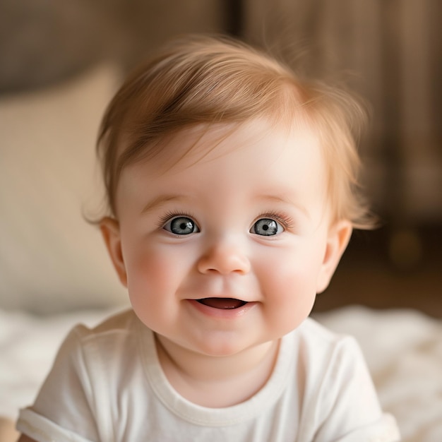 un bébé avec une chemise blanche qui dit quot bébé quot