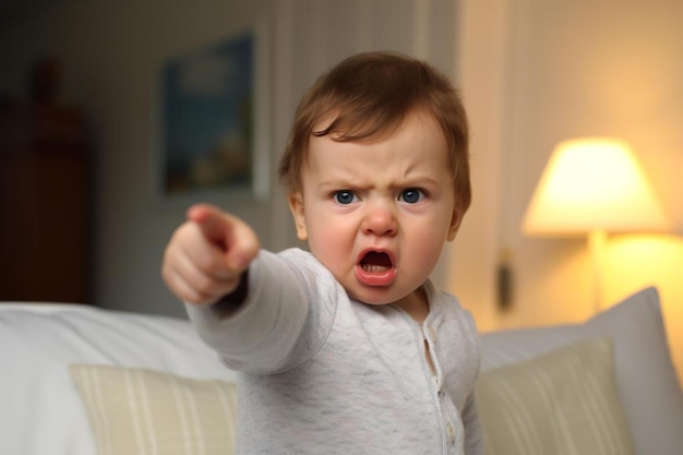 Photo un bébé avec une chemise grise qui dit bébé