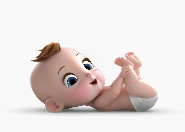 Un bébé avec une couche et une couche qui dit "bébé"