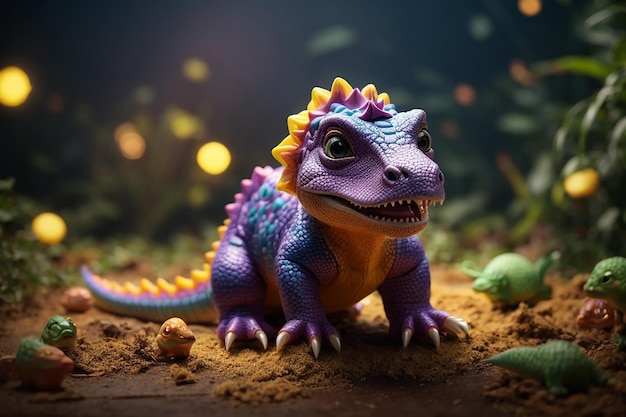 Le bébé dinosaure de style d'animation 3D