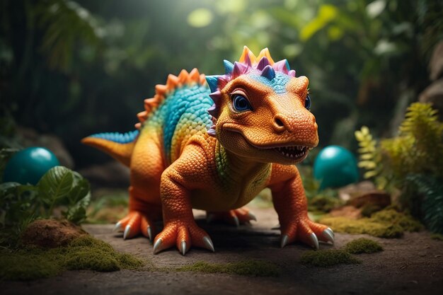 Le bébé dinosaure de style d'animation 3D