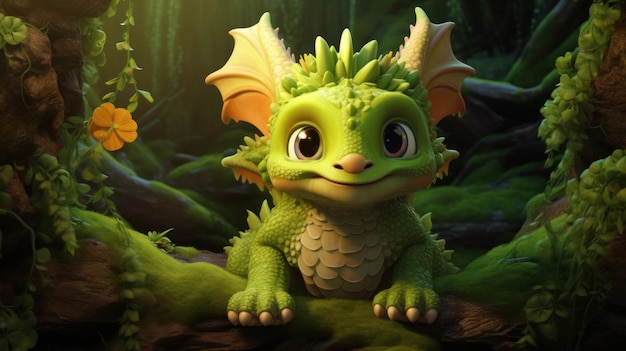 Le bébé dragon est mignon.