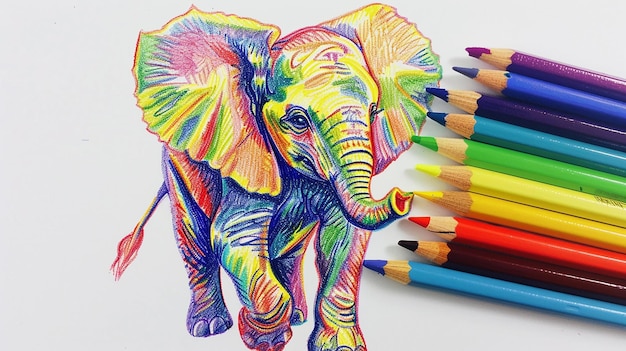 Un bébé éléphant à colorier pour les enfants