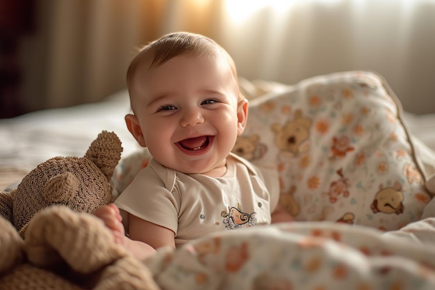 Un bébé heureux d'un an Joyeux anniversaire