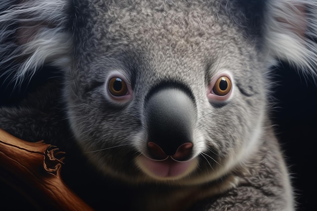 Un bébé koala sur le dos de sa mère.