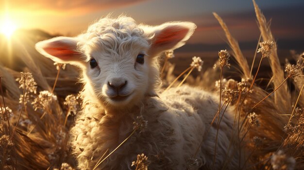 bébé mignon dans les montagnes