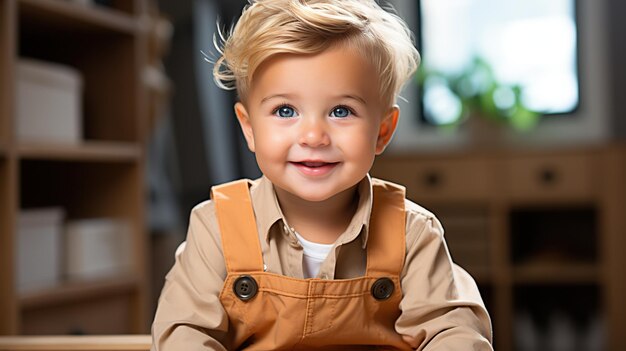 Un bébé mignon et souriant