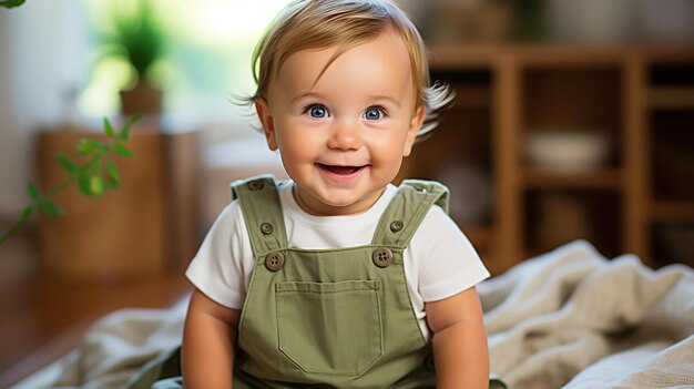 Un bébé mignon et souriant