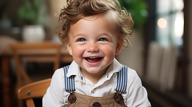 Un bébé mignon et souriant