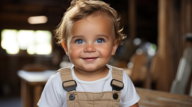 Un bébé mignon et souriant