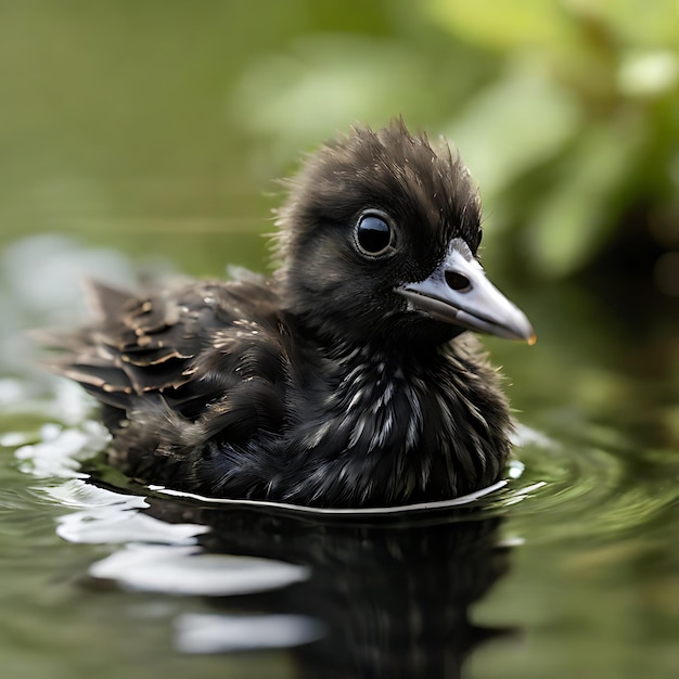 bébé oiseau noirâtre