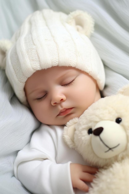 Photo un bébé portant un chapeau qui dit bébé