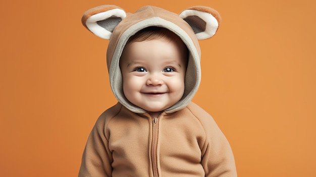 Bébé portant un costume de renard