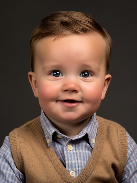 Photo un bébé portant un gilet qui dit bébé