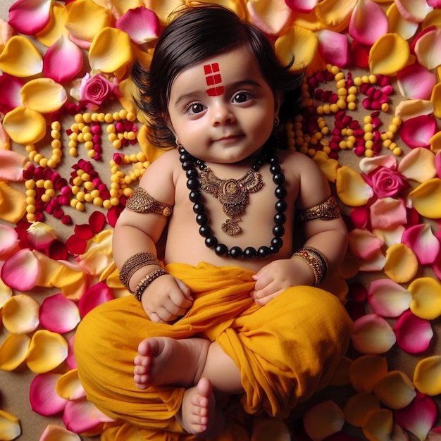 Photo le bébé shree ram est génératif.