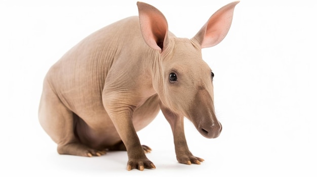 Un bébé tapir avec un fond blanc