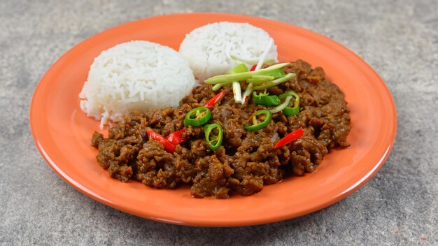 Beef Rendang ou Nasi Rendang Sapi AI génératif