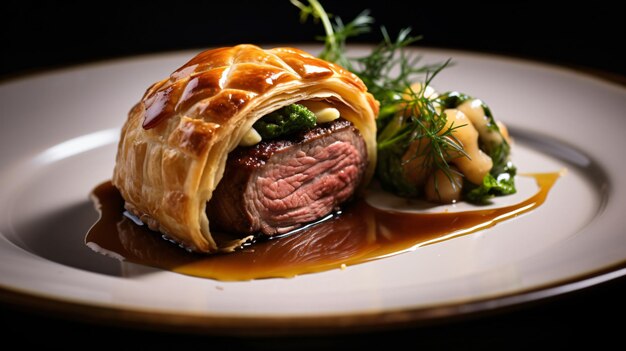 Photo beef wellington dans le meilleur restaurant du monde