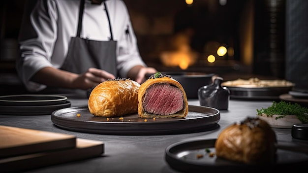 Beef Wellington un plat de steak d'origine anglaise à base de filet de bœuf