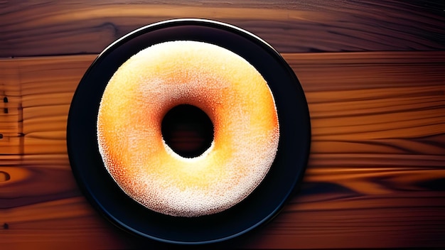 Beignet sur une assiette