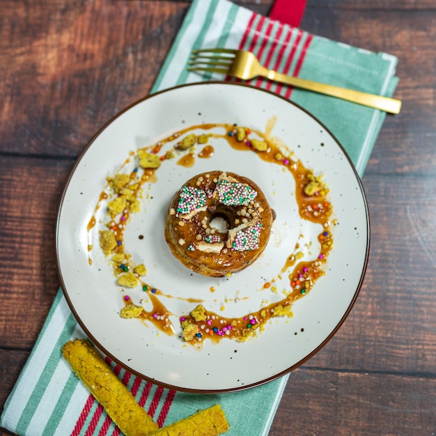 beignet aux morceaux de nougat péruvien