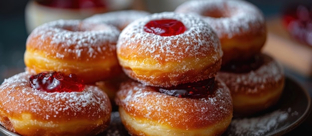 Des beignets assortis sur l'assiette