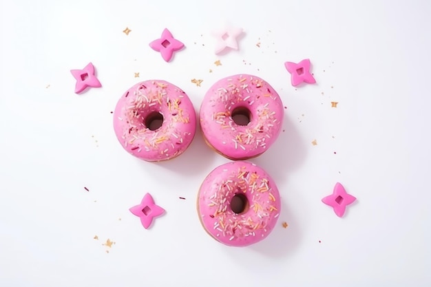 beignets au chocolat rose