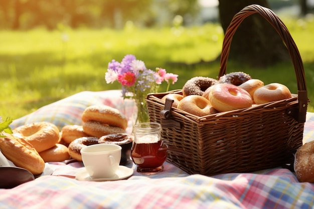 Des beignets disposés dans un motif ou une formation visuellement attrayants