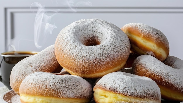 Photo des beignets faits maison en poudre