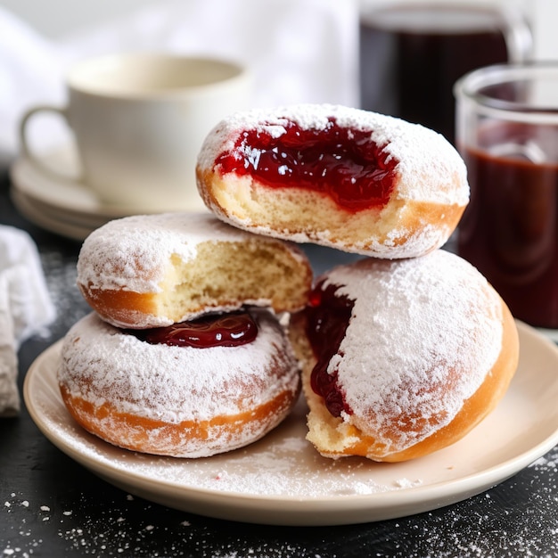 Des beignets traditionnels polonais Paczki pour le mardi gras