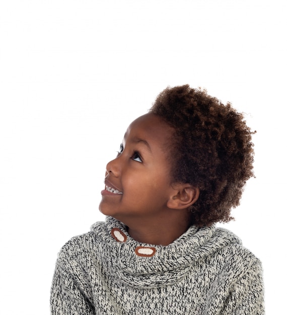 Bel enfant avec jersey de laine