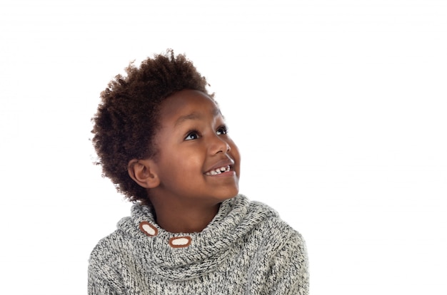 Bel enfant avec jersey de laine