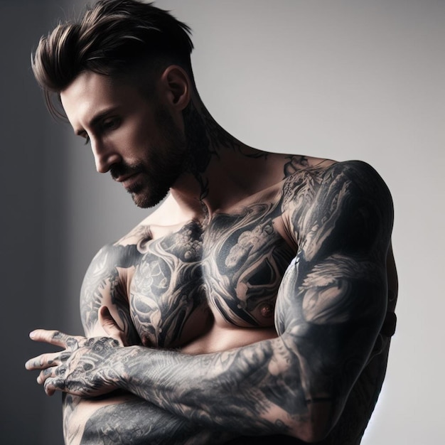 Un bel homme tatoué 6