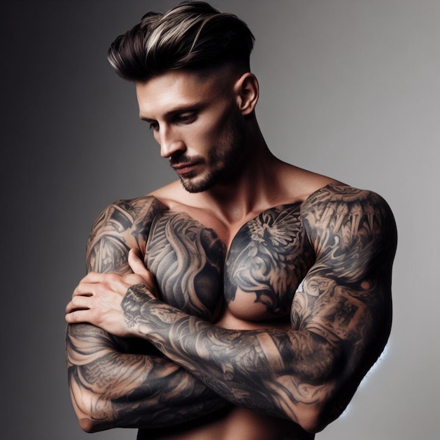 Un bel homme tatoué 8